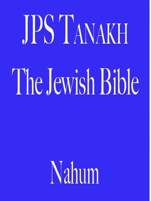 Title details for Nahum by The Jewish Publication Society - Wait list
